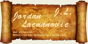 Jordan Lacmanović vizit kartica